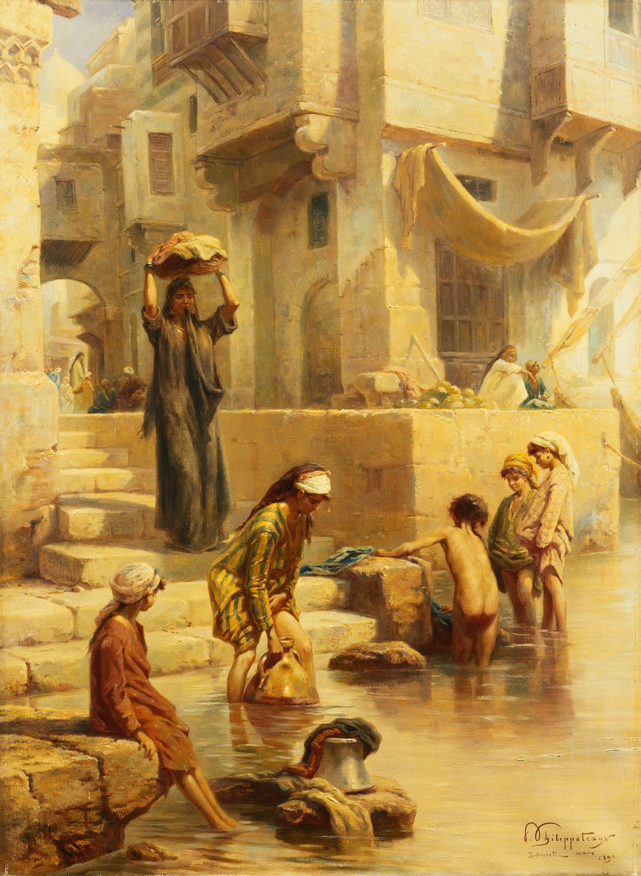 Kąpiący się, 1896 autorstwa Paul Dominique Philippoteaux