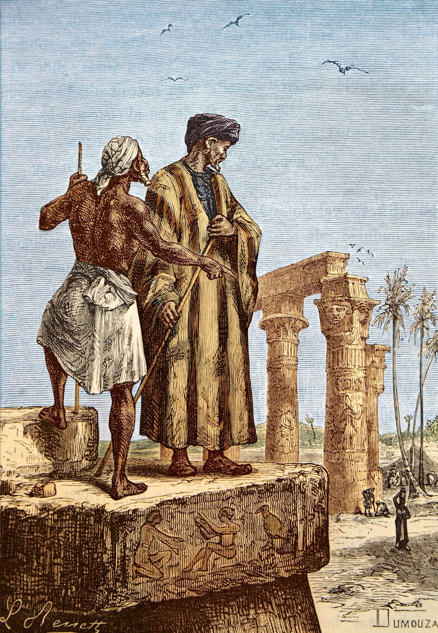 Ibn Battuta w Egipcie, połowa XIX wieku autorstwa Paul Dumouza