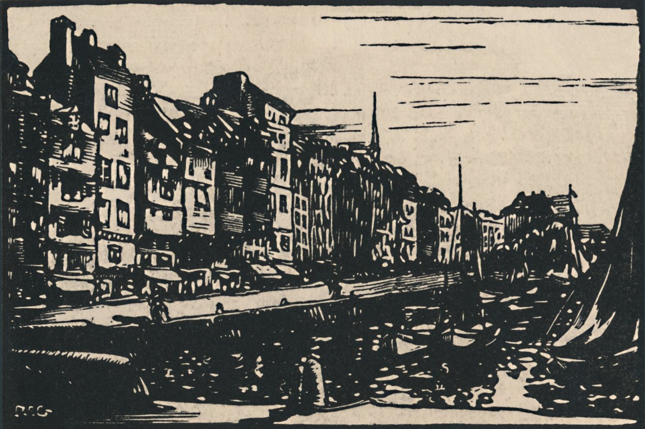 „Honfleur - Stara Kotlina”, 1919 autorstwa Paul Elie Gernez