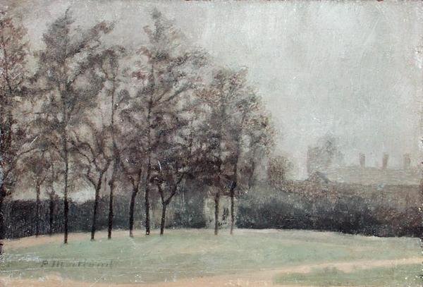 Kensington Studios, w pobliżu Studio Gate (olej na panelu) autorstwa Paul Fordyce Maitland