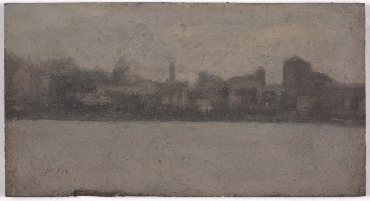 Tamiza w Battersea (olej na tablicy akademii) autorstwa Paul Fordyce Maitland