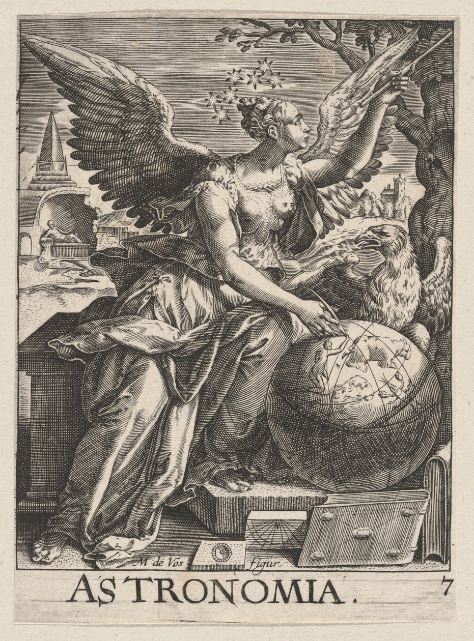 Tablica 7: Astronomia, z Siedmiu Sztuk Wyzwolonych, ca. 1628-66., ca. 1628-66. autorstwa Paul Fürst