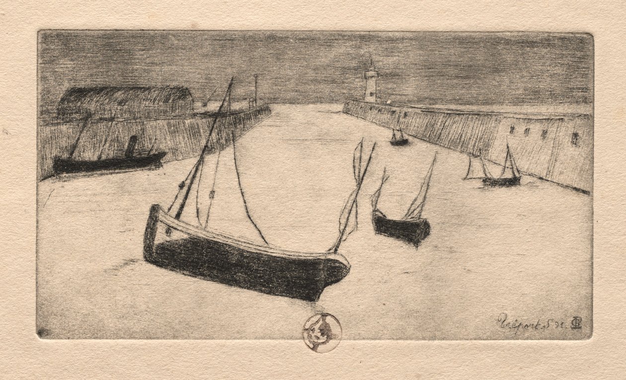 Sześć akwafort: Tréport, 1895. autorstwa Paul Gachet