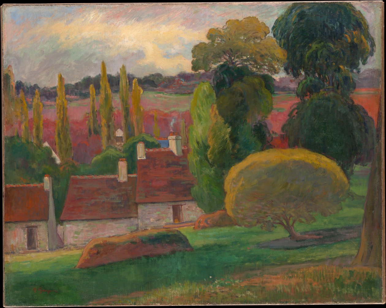 Gospodarstwo w Bretanii autorstwa Paul Gauguin