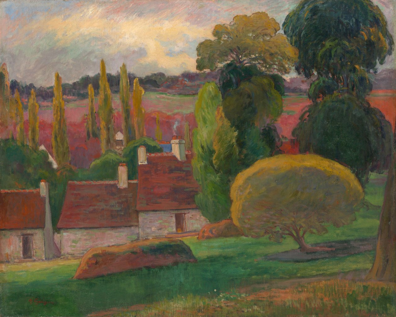 Farma w Bretanii, ok. 1894 r. autorstwa Paul Gauguin