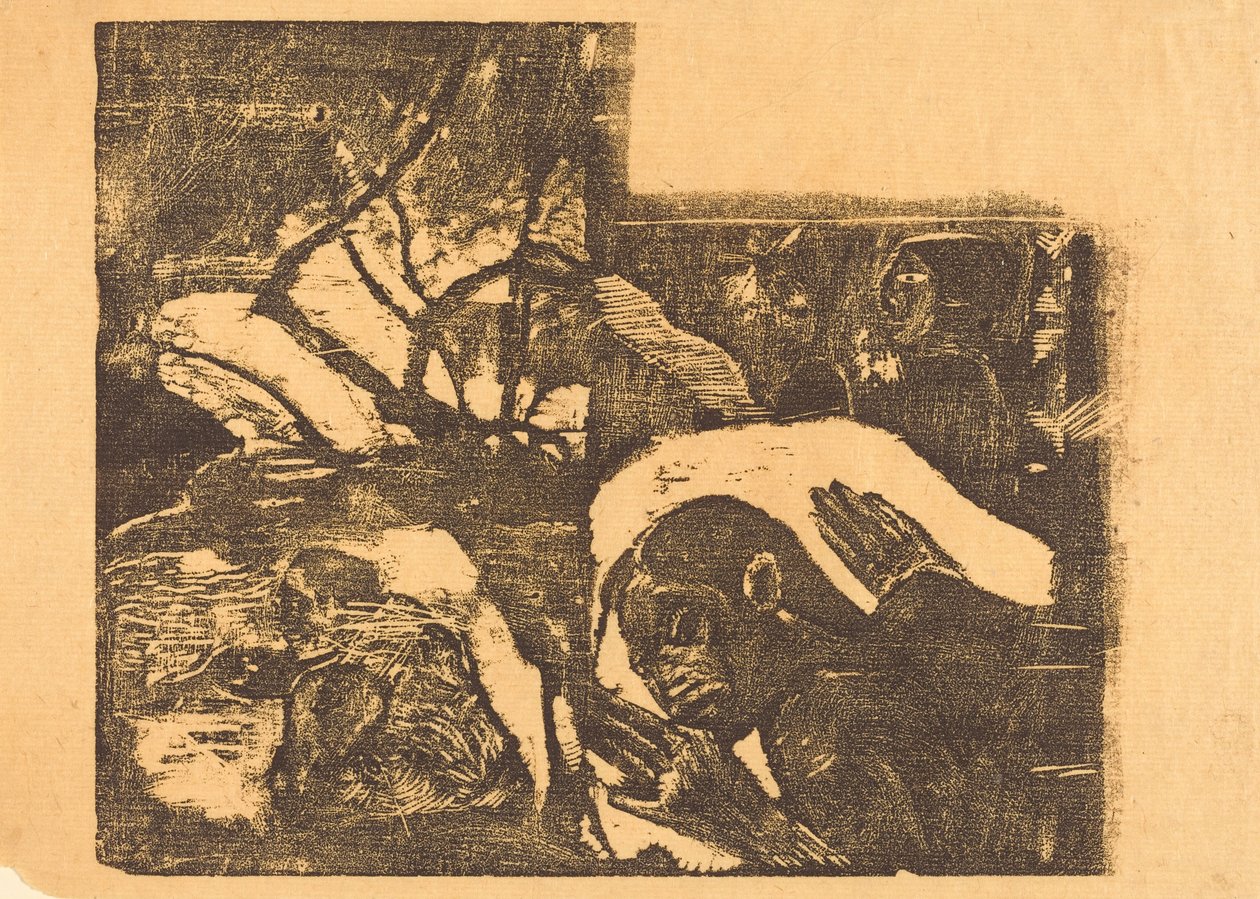 Eine Maori-Frau im Wald; Manao Tupapau (Sie wird von einem Geist heimgesucht) autorstwa Paul Gauguin