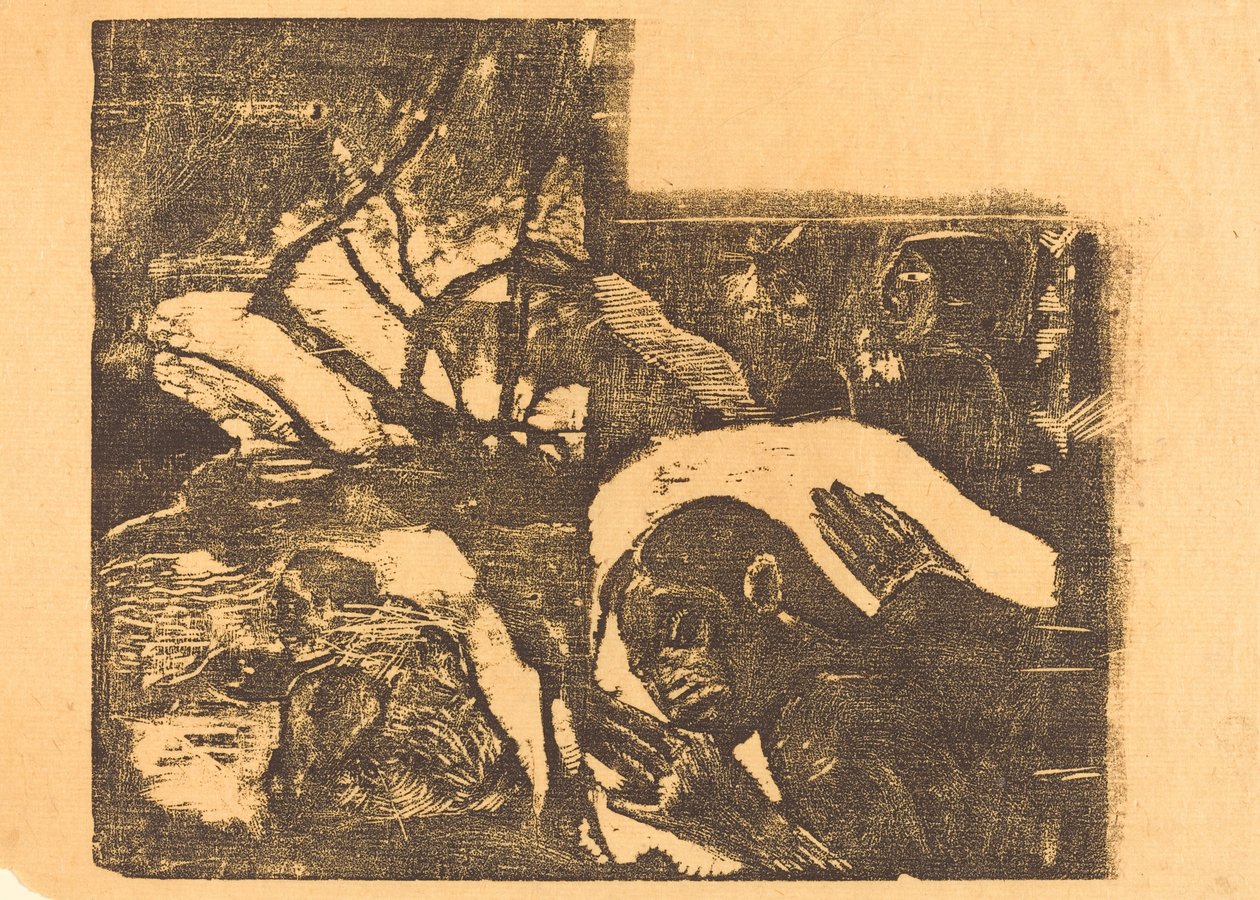 Maoryska kobieta w lesie, Manao Tupapau Nawiedzana przez ducha, 18941895. autorstwa Paul Gauguin