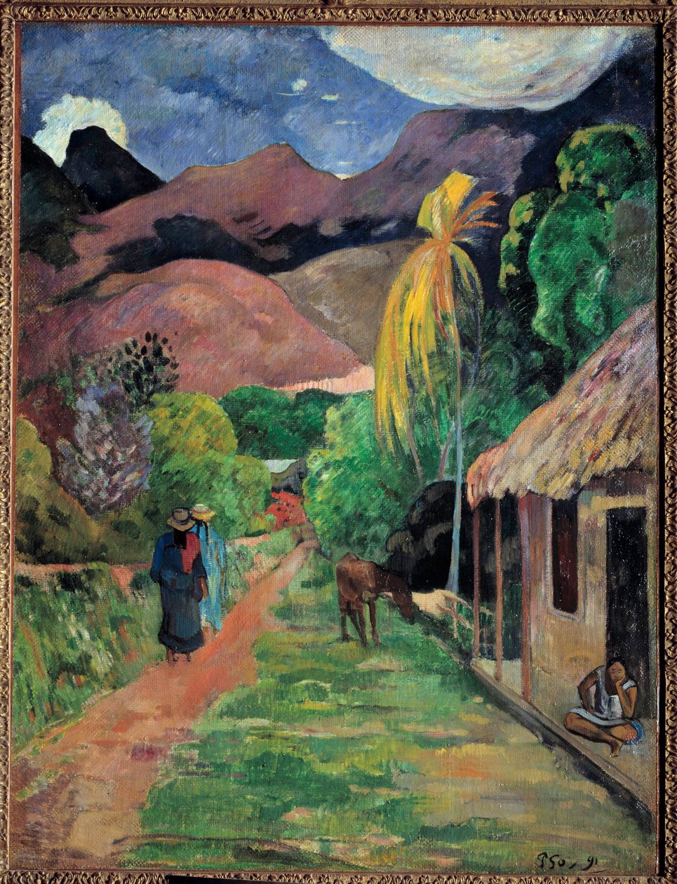 Ulica na Tahiti Malarstwo Paula Gauguina (1848-1903) 1891 Tolede, muzeum sztuki autorstwa Paul Gauguin