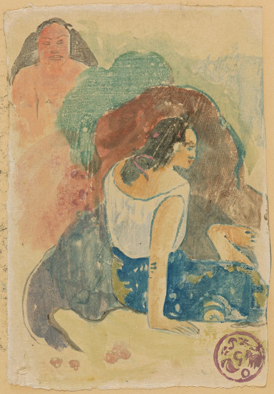 Słowa diabła [recto] autorstwa Paul Gauguin