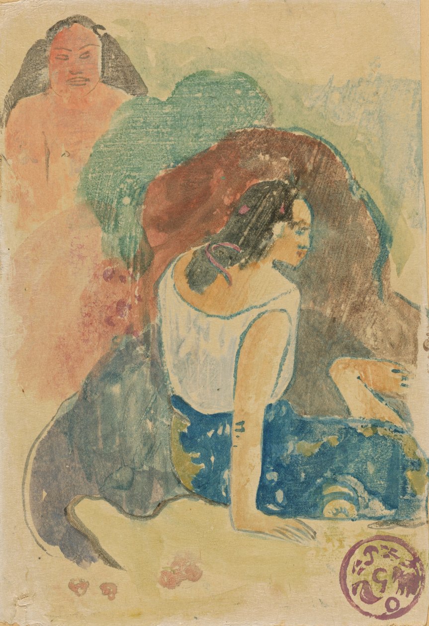 Arearea no Varua Ino Słowa diabła [recto], 1894. autorstwa Paul Gauguin