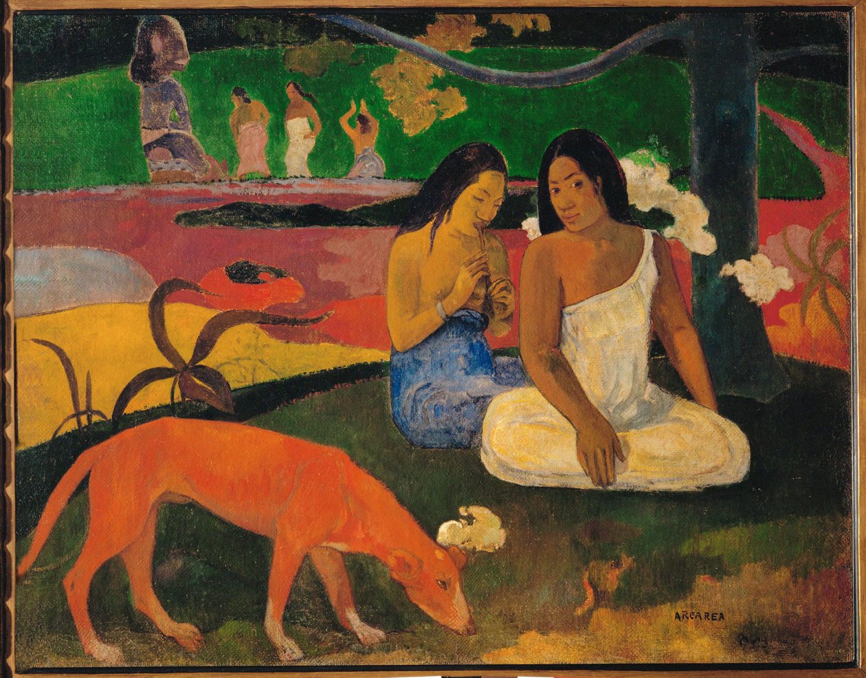 Arearea lub Joyeusetes (olej na płótnie) autorstwa Paul Gauguin