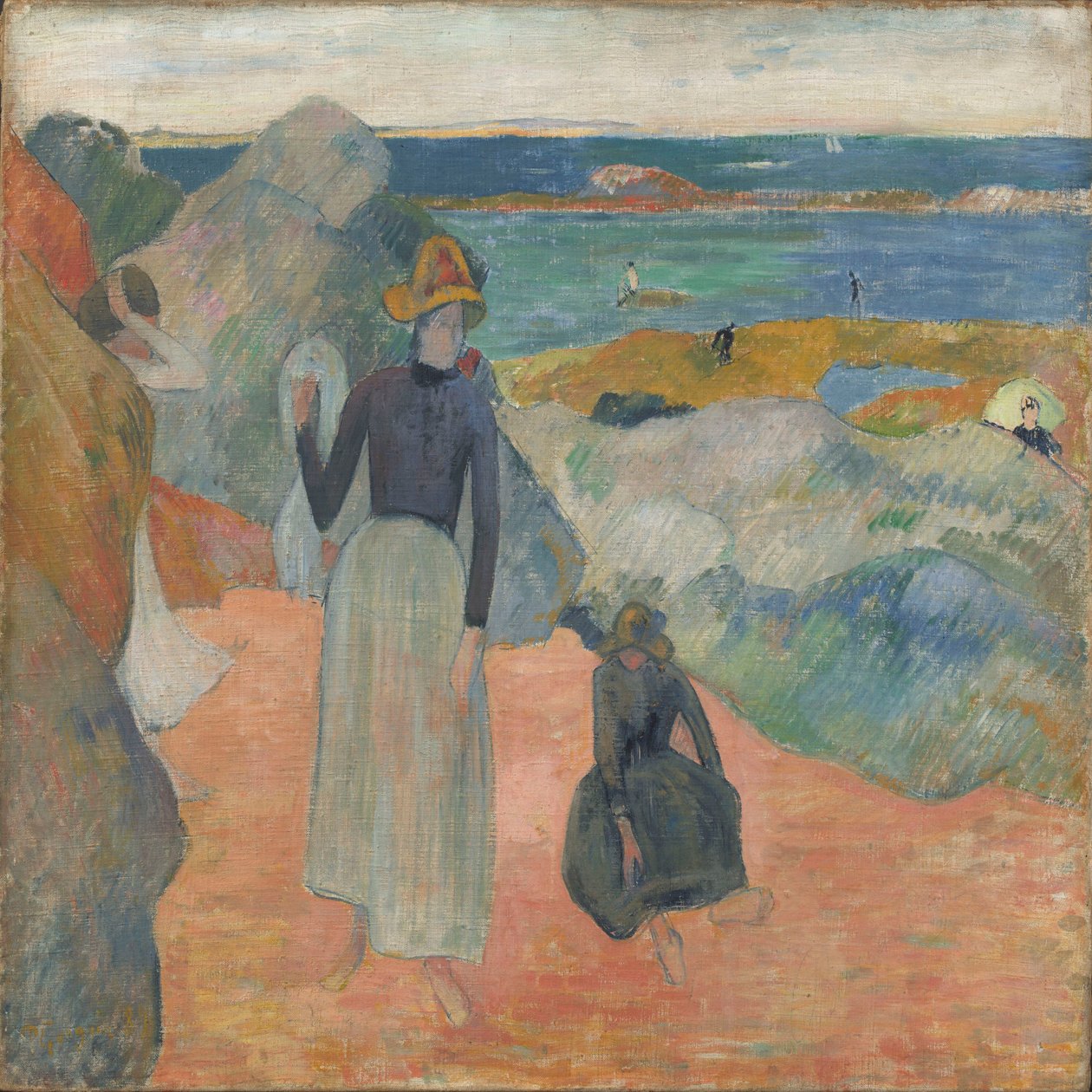 Na plaży, Bretania autorstwa Paul Gauguin