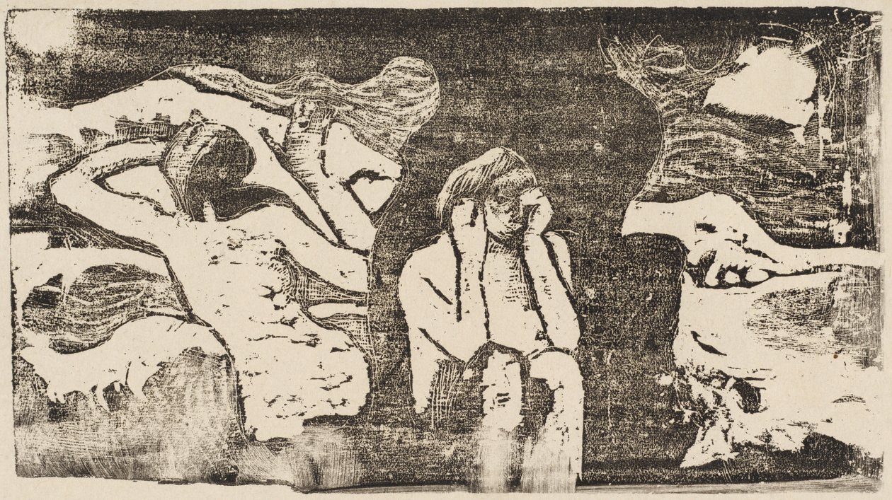 Pod Czarnymi Skałami autorstwa Paul Gauguin