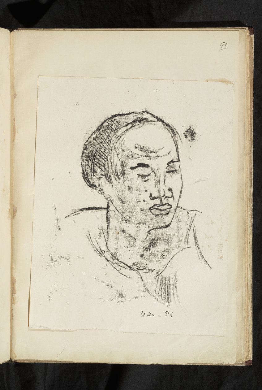 Przed i po - Głowa markizowej kobiety autorstwa Paul Gauguin