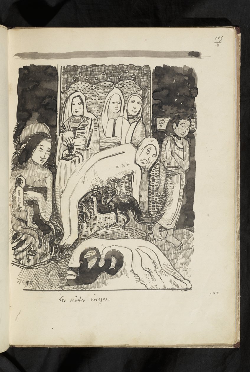 Przed i po - rysunek „Święte obrazy” autorstwa Paul Gauguin