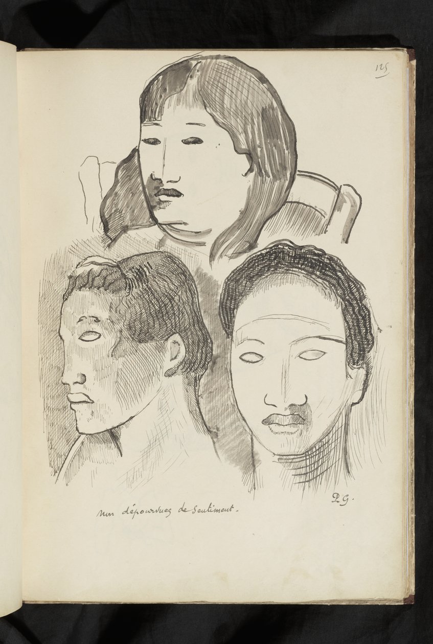 Przed i po - rysunek "Nie pozbawiony czucia" autorstwa Paul Gauguin