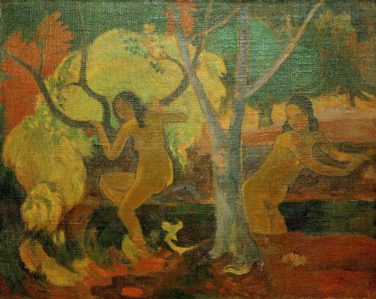 Kąpiących się na Tahiti autorstwa Paul Gauguin