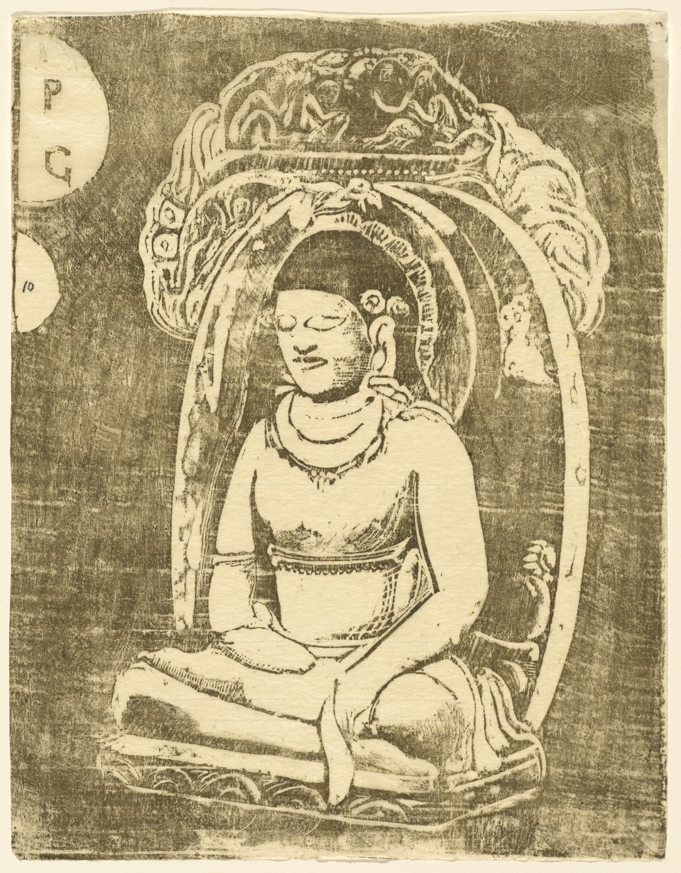 Budda Buddy, w roku 1895 lub później. autorstwa Paul Gauguin
