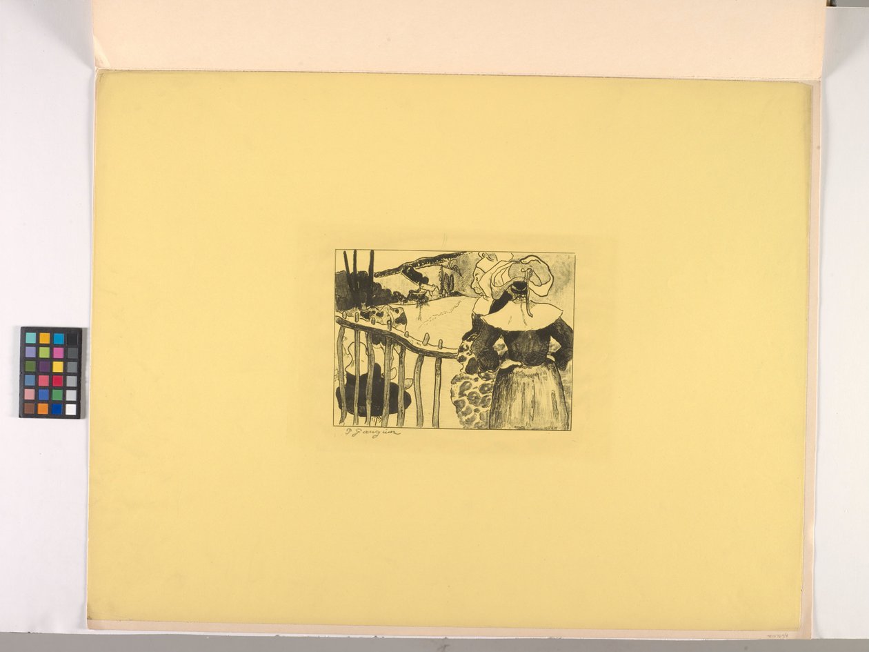 Bretońskie Kobiety Ogrodzeniem autorstwa Paul Gauguin