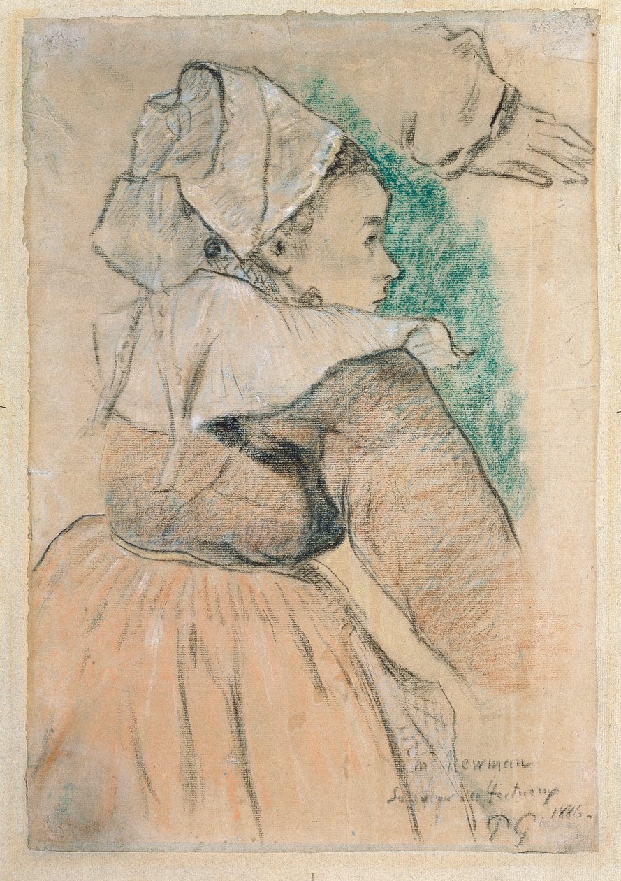 Bretonka o prawym profilu, 1886 autorstwa Paul Gauguin