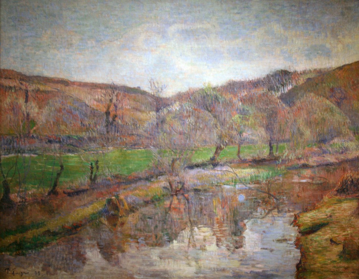 Krajobraz Bretanii autorstwa Paul Gauguin