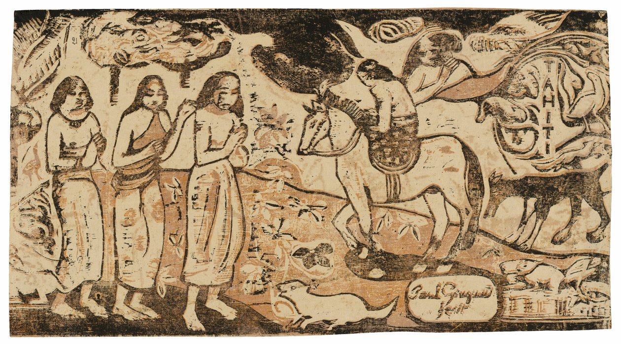 Zmiana miejsca zamieszkania, z Suity późnych rycin drewnianych autorstwa Paul Gauguin
