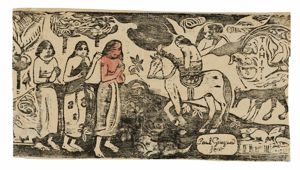 Zmiana miejsca zamieszkania, z Suity późnych rycin drewnianych autorstwa Paul Gauguin