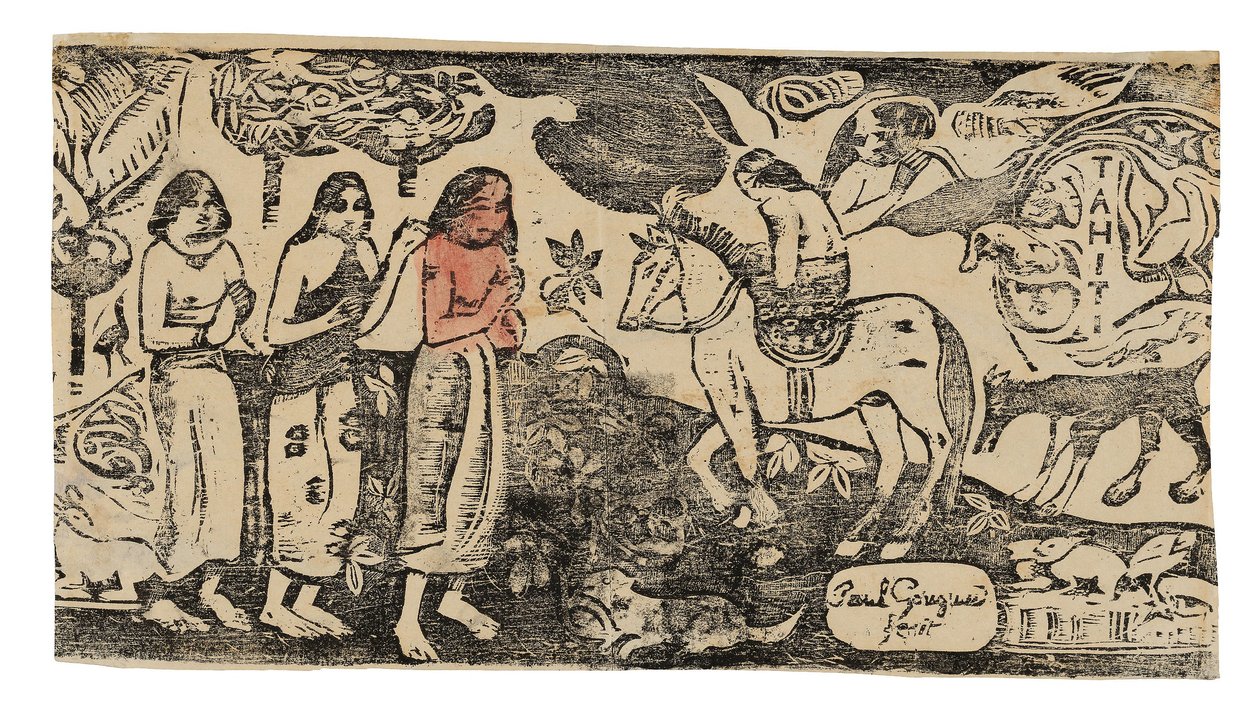 Zmiana miejsca zamieszkania, z Apartamentu późnych drzeworytów autorstwa Paul Gauguin