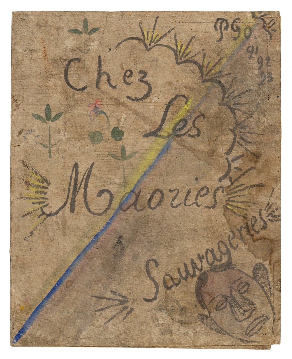 Chez les Maories: Sauvageries (W domu z Maorysami: Dzikie rzeczy) autorstwa Paul Gauguin