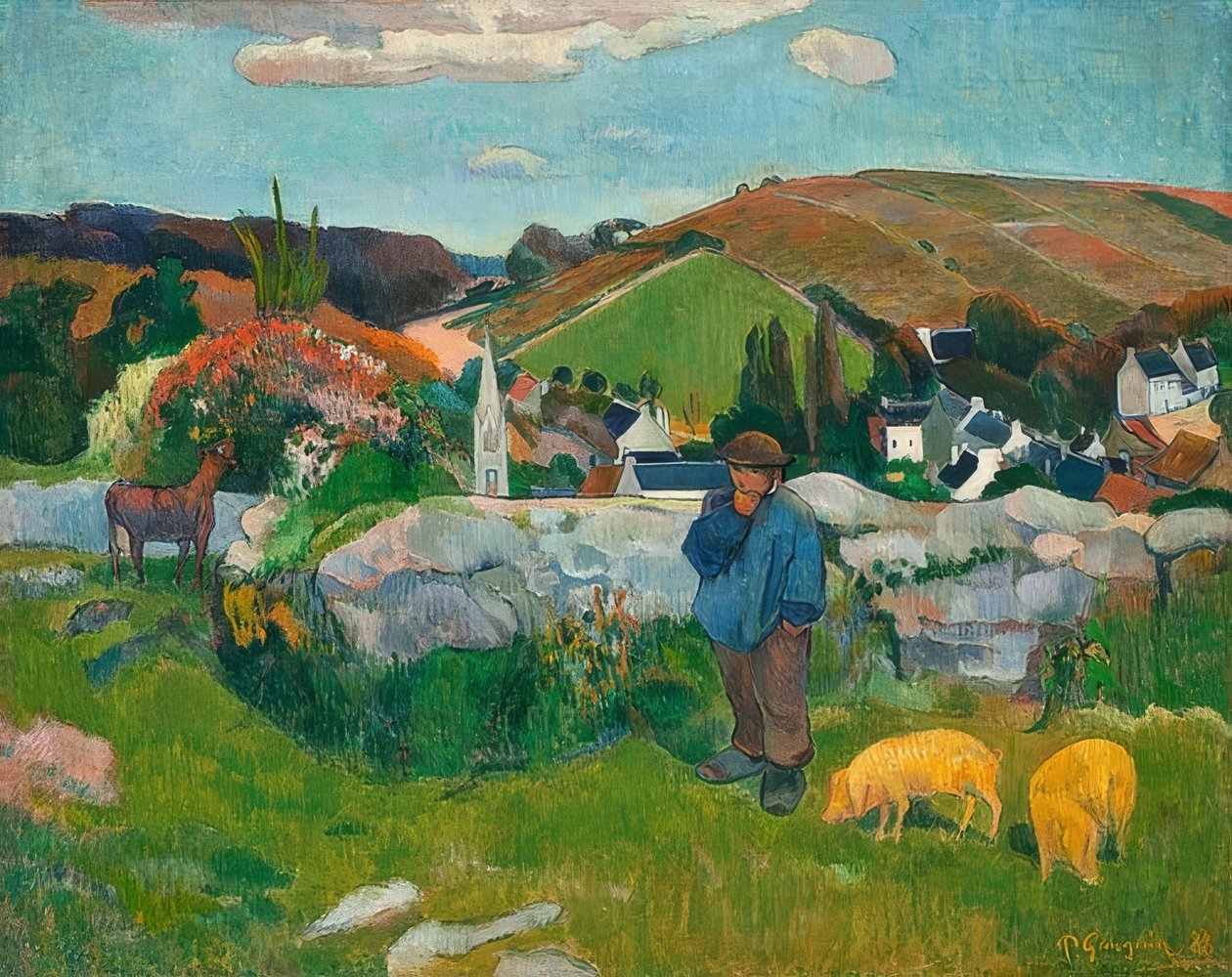 Świniopas. 1888 autorstwa Paul Gauguin