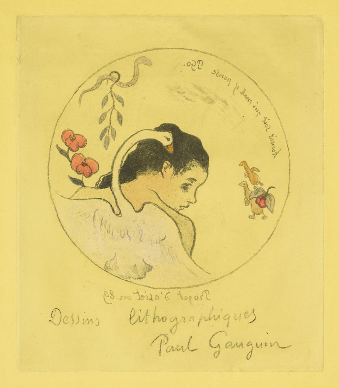 Projekt dla chińskiej płyty, 1889 autorstwa Paul Gauguin