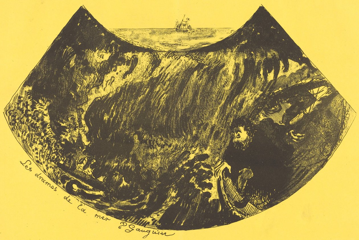 Dramaty morza: zejście do wiru Les drames de la mer, 1889. autorstwa Paul Gauguin