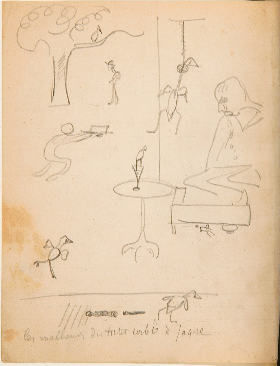 Rysunek z albumu rysunków wykonanych dla młodego Jacquesa Bousqueta, 1889-90 autorstwa Paul Gauguin