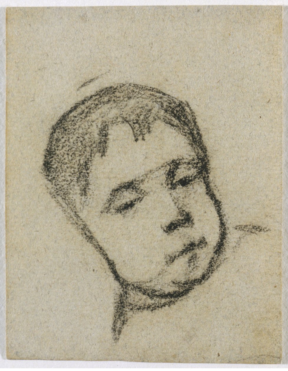 Emil Gauguin jako dziecko, głowa na poduszce, ok. 1875-76 (czarna kredka) autorstwa Paul Gauguin