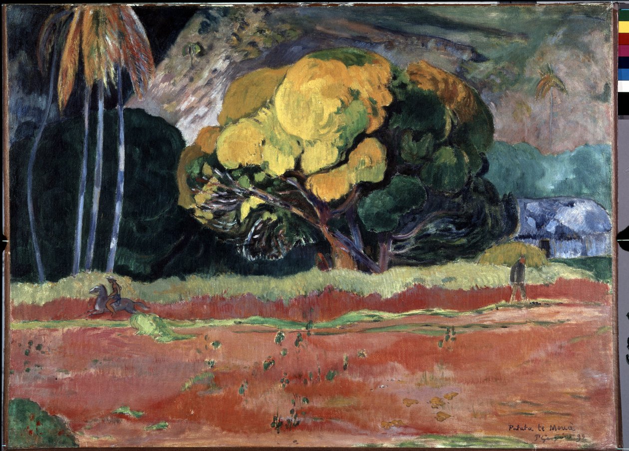 Fatata Te Moua (U podnóża góry lub Pod dużą górą). Obraz Paula Gauguina (1848-1903) autorstwa Paul Gauguin