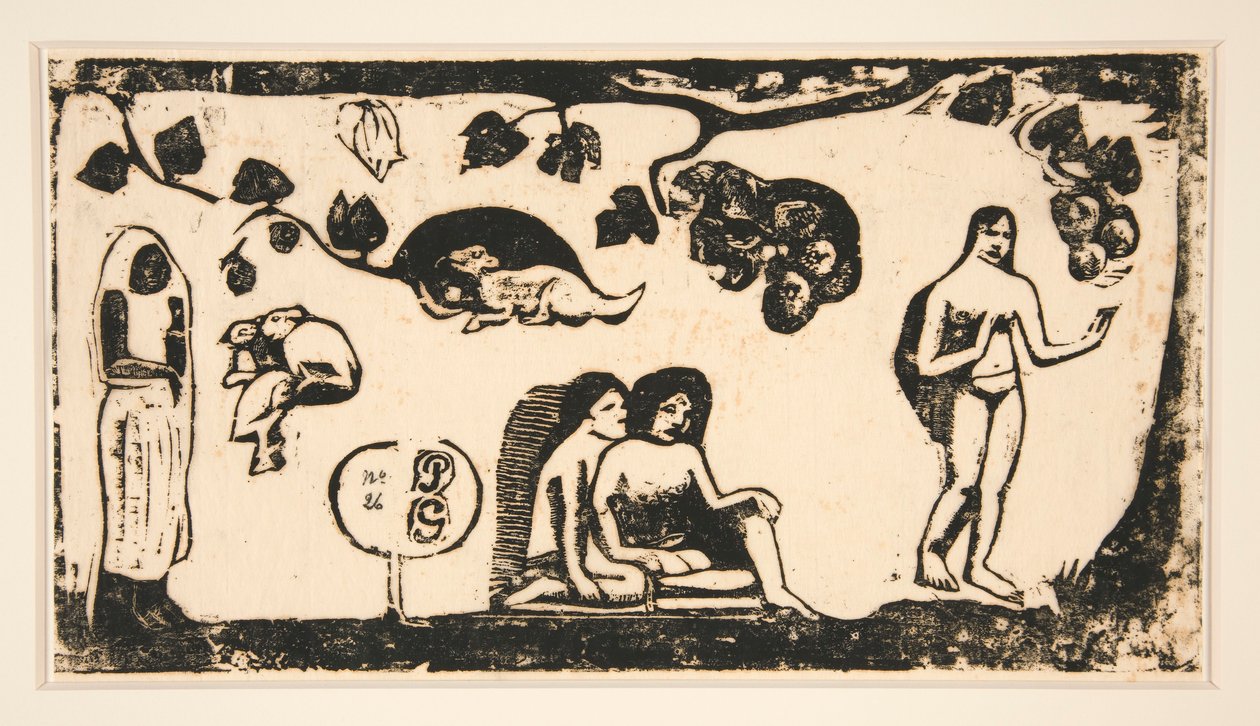 Kobiety, Zwierzęta i Liście [Kobiety, Zwierzęta i Liście] autorstwa Paul Gauguin