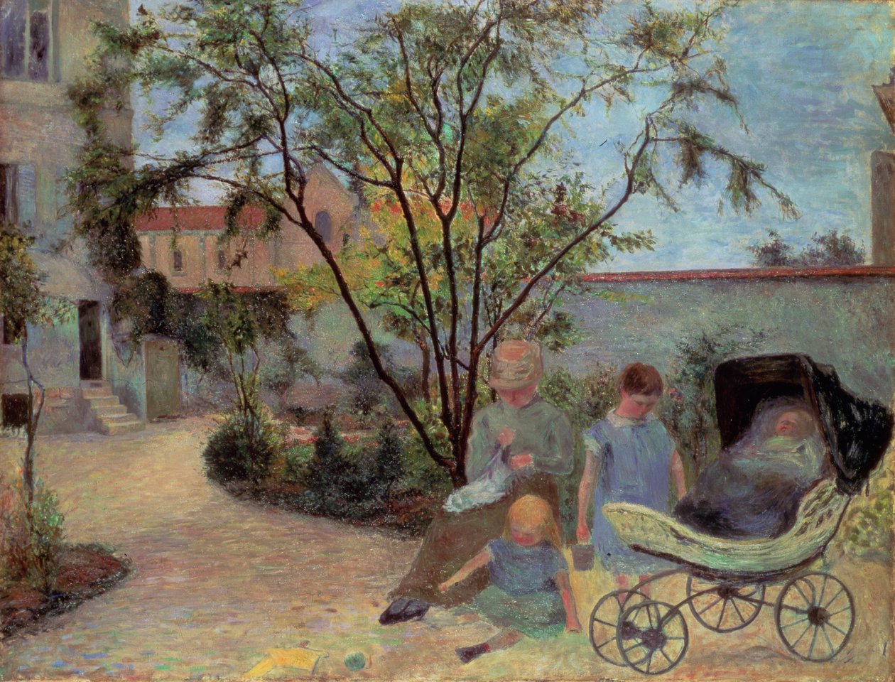 Figury w ogrodzie, ok. 1881 autorstwa Paul Gauguin