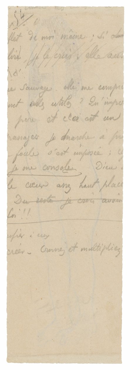 Fragment długiego napisu autorstwa Paul Gauguin