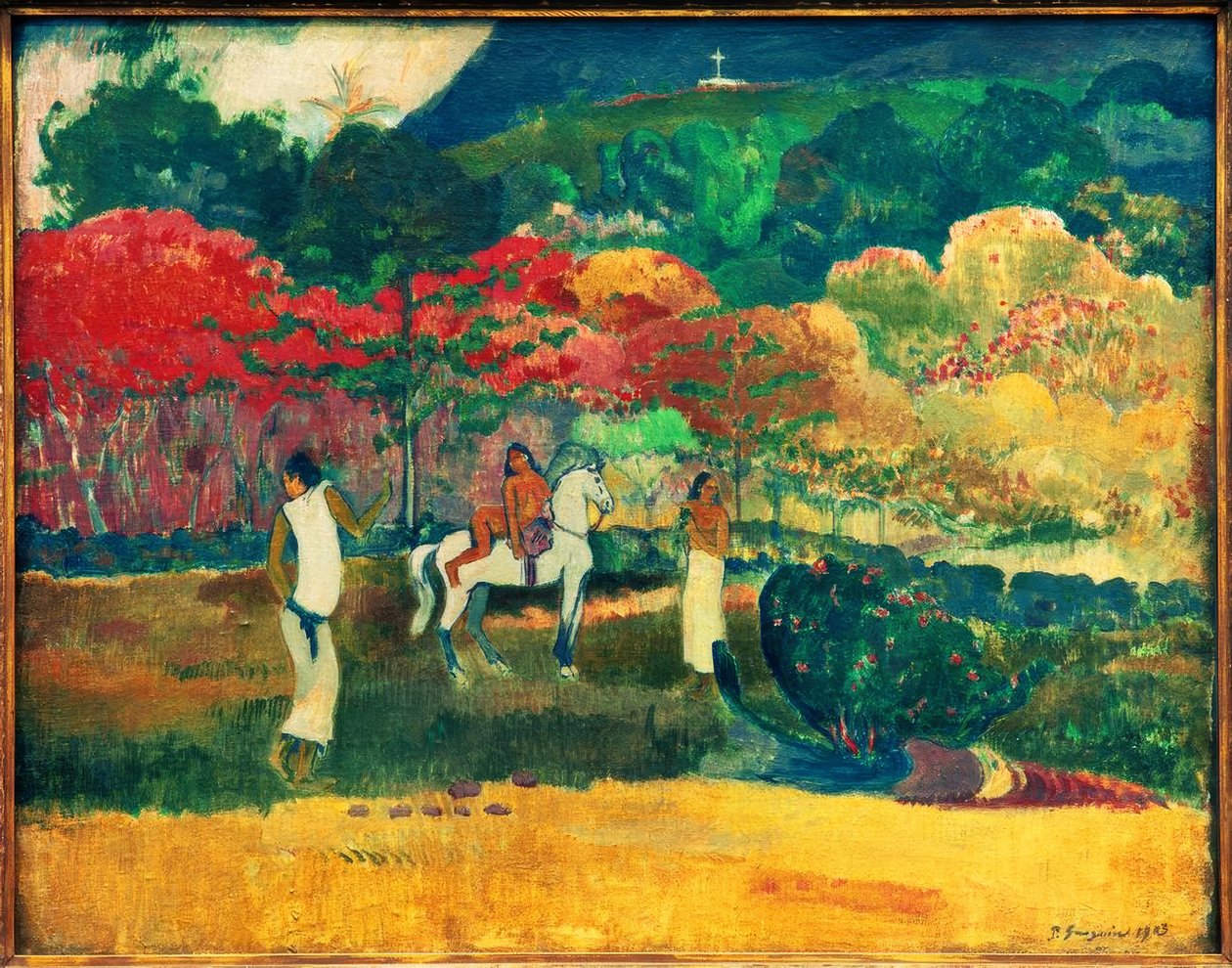 Kobiety z białym koniem autorstwa Paul Gauguin