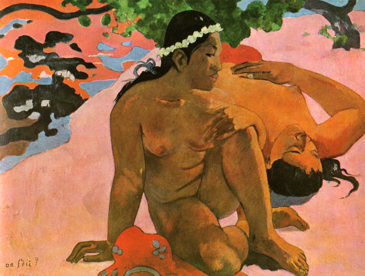 Francuski:  Aha oe Feii (Co! Jesteś zazdrosny) Aha Oe Feii autorstwa Paul Gauguin