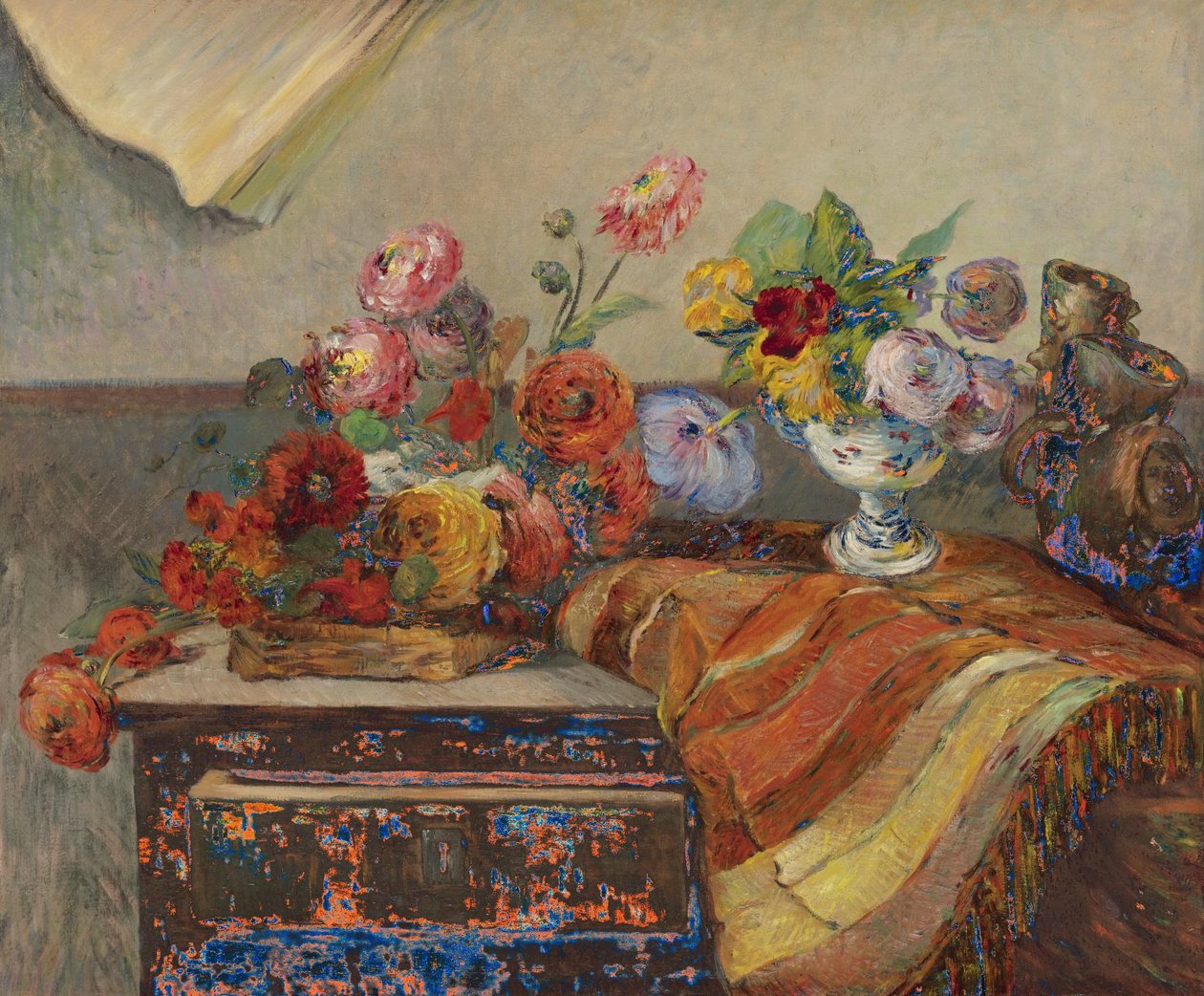 Francuski: Bukiety i ceramika na komodzie autorstwa Paul Gauguin