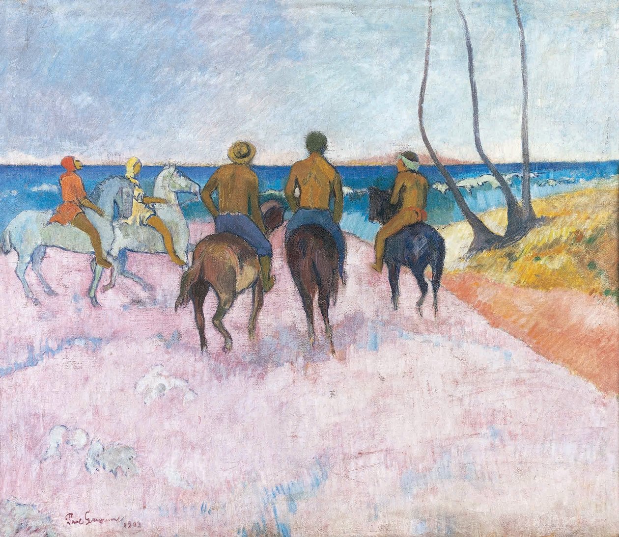 Francuski:  Cavaliers sur la plage 28I29 Jeźdźcy na plaży (I) autorstwa Paul Gauguin