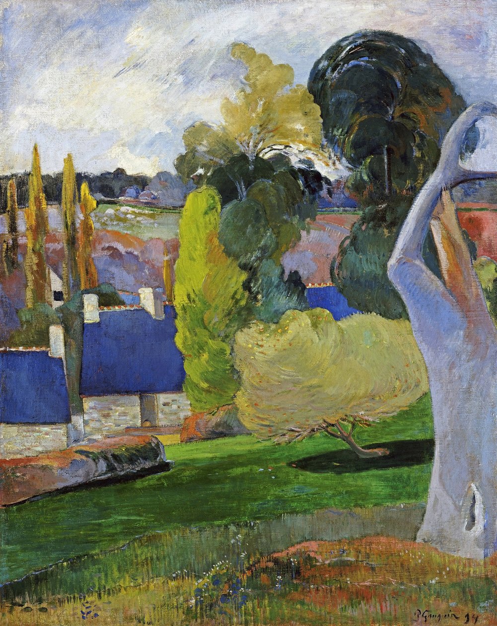 Francuski:  Ferme en Bretagne II Farma w Bretanii II autorstwa Paul Gauguin