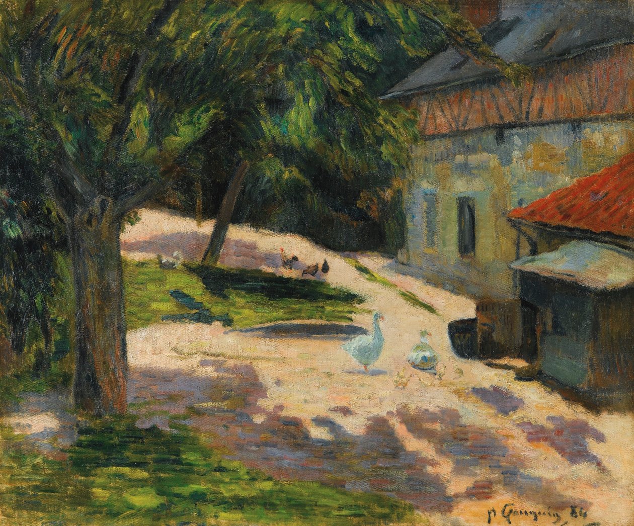 Francuski: Le Poulailler autorstwa Paul Gauguin