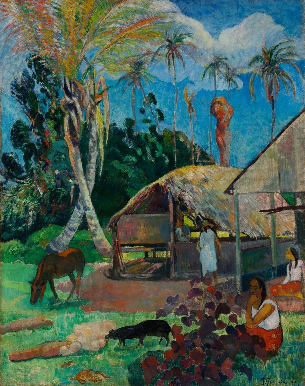 Francuski: Les pourceaux noirs Czarne świnie autorstwa Paul Gauguin