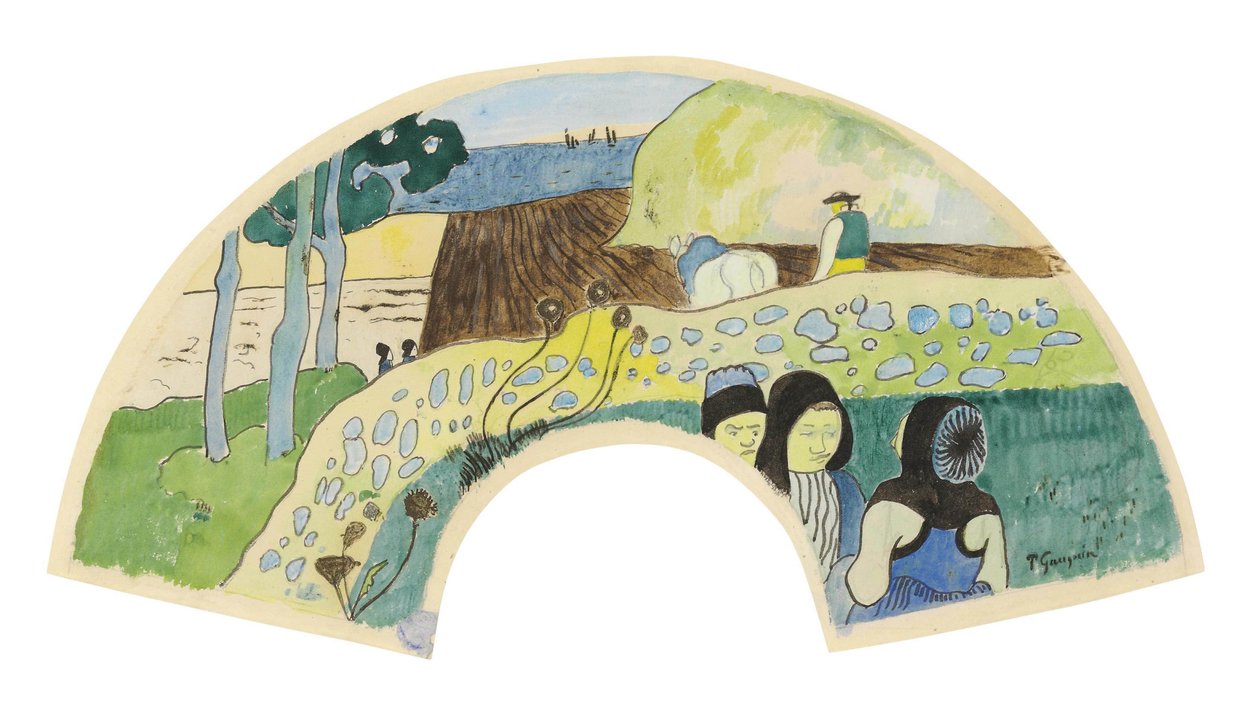 Francuski: Scène bretonne autorstwa Paul Gauguin