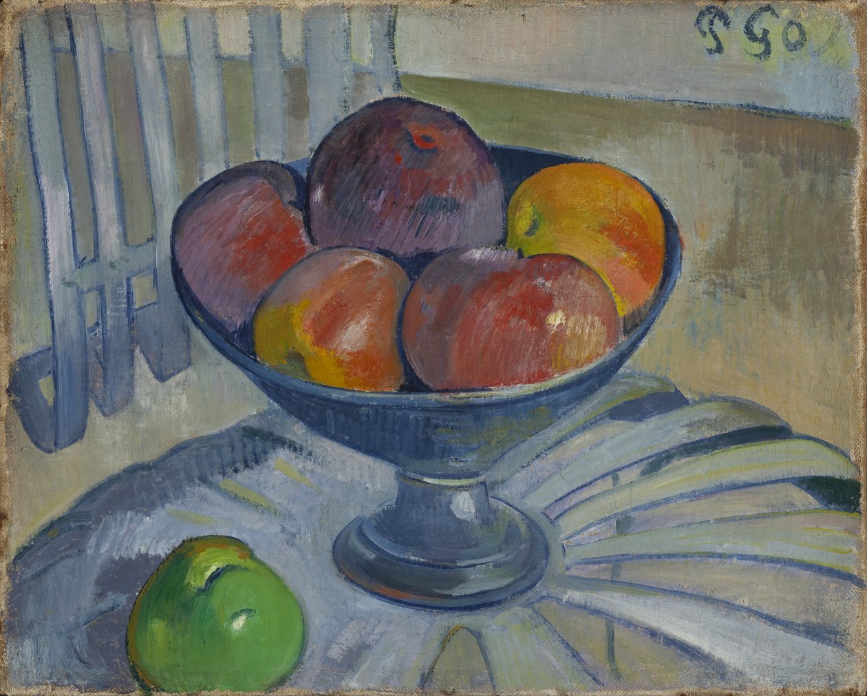 Misa z owocami na krześle ogrodowym autorstwa Paul Gauguin