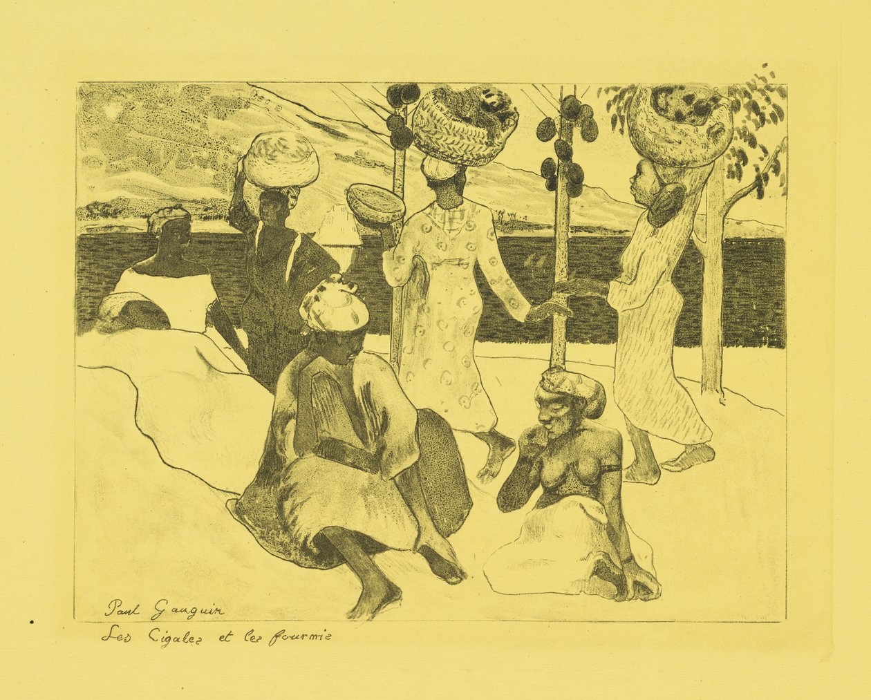 Koniki polne i mrówki: pamiątka z Martyniki, 1889 autorstwa Paul Gauguin