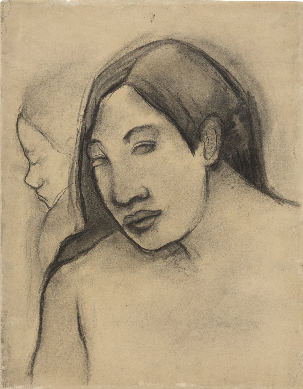 Szefowie Tahitańskich Kobiet, Widoki z Przodu i Profilu, 1891-93 autorstwa Paul Gauguin