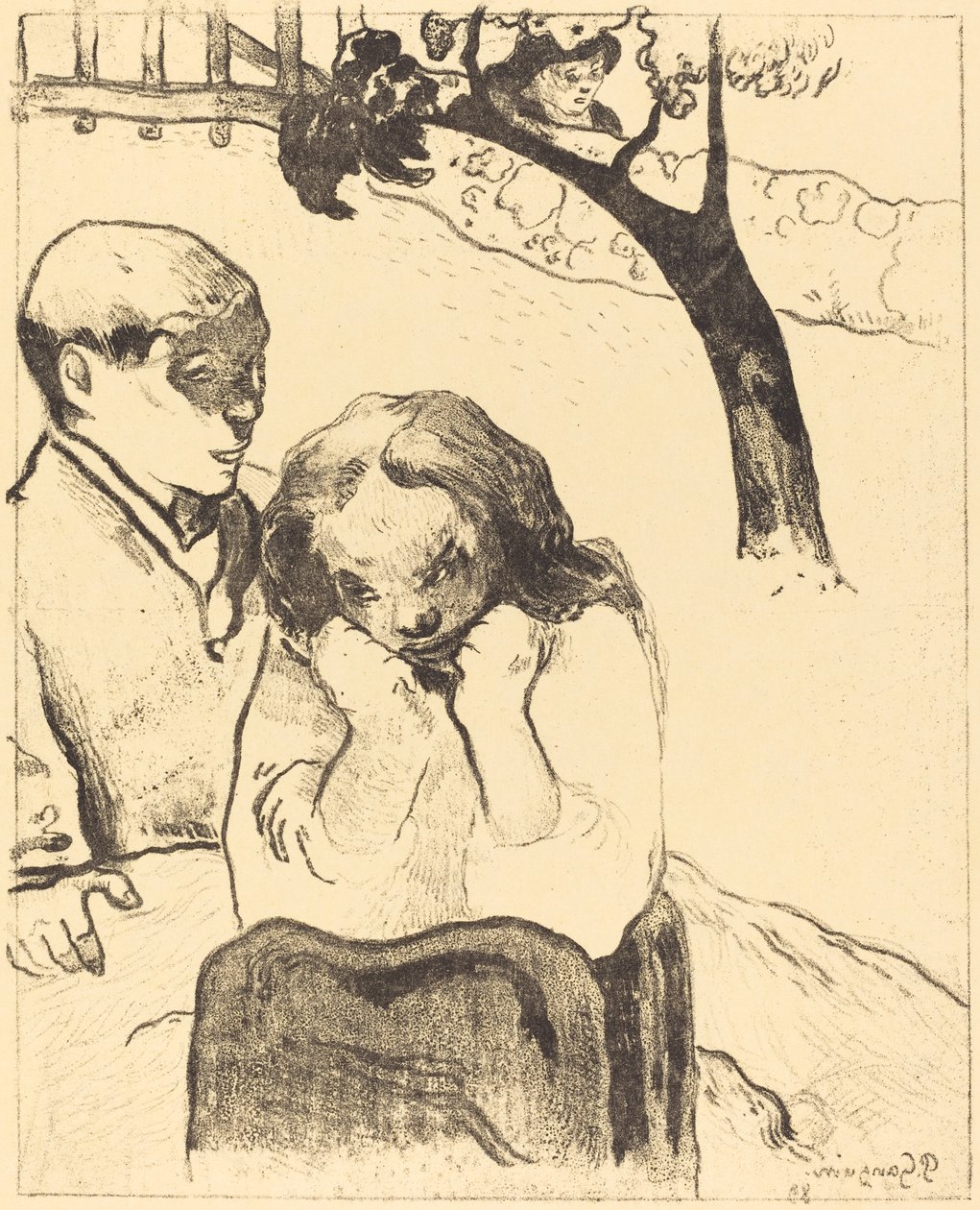 Ludzki smutek (Miseres humaines) autorstwa Paul Gauguin
